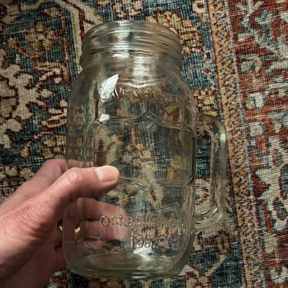 Clear Mason Jar Drinking Glass